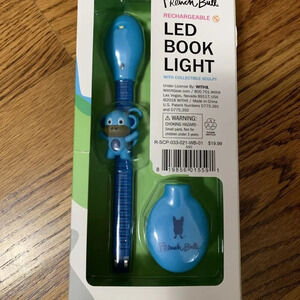 NEW Frenchbull Rechargeable Kids LED Book Light - Blue Monkey